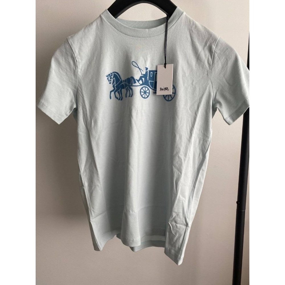NWT Coach Signature T-Shirt Baby Blue (Small) 1054